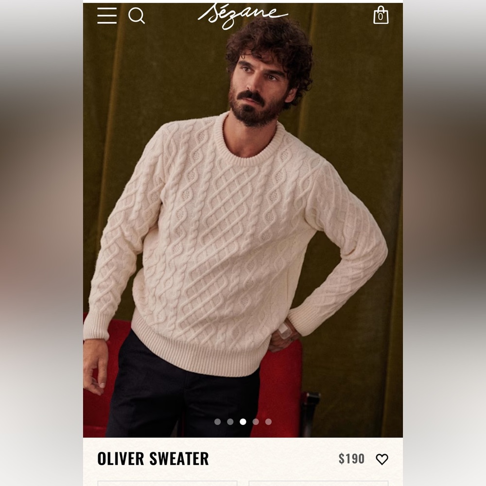 Octobre editions/Sezane Oliver Sweater 100% Merino Wool Made in Portugal XS - Picture 9 of 9
